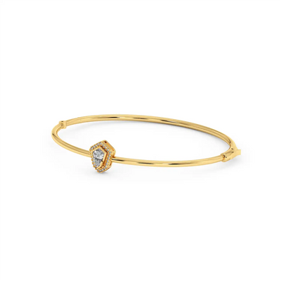 Solitaire Halo Bracelet - Shield