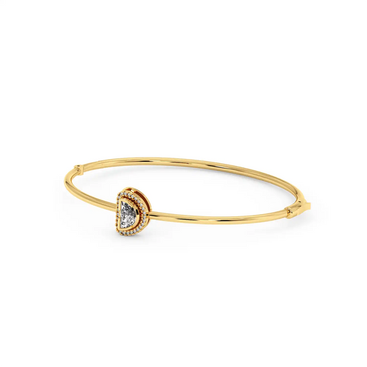 Solitaire Halo Bracelet - Halfmoon