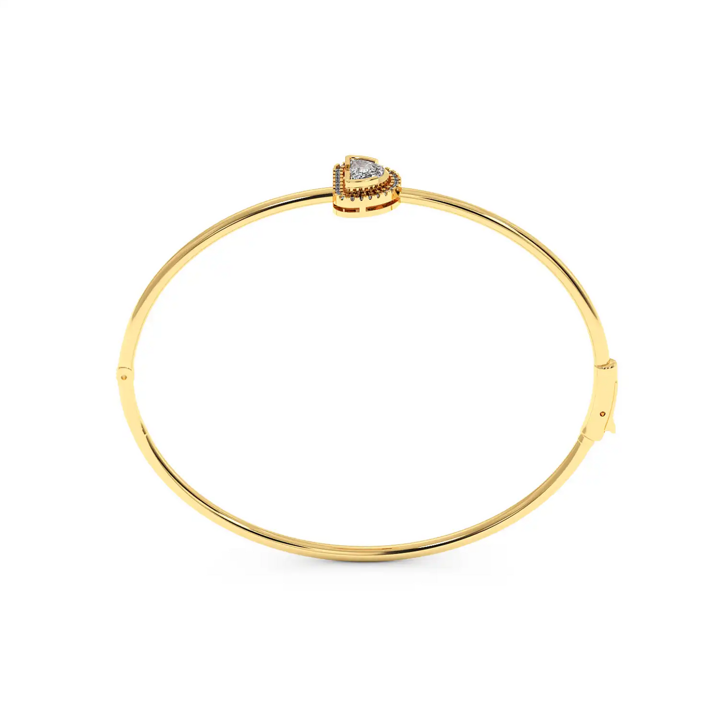 Solitaire Halo Bracelet - Halfmoon
