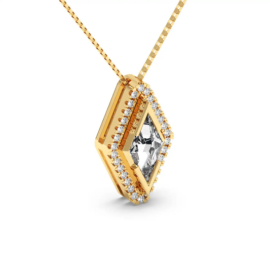 Halo Lozenge Pendent Necklace