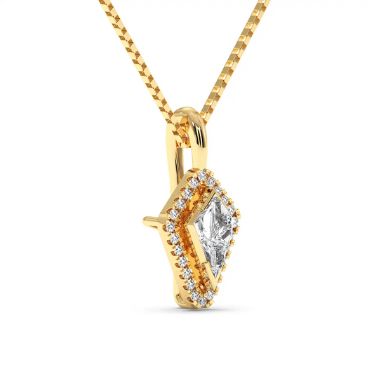 Solitaire Halo Pendant - Kite