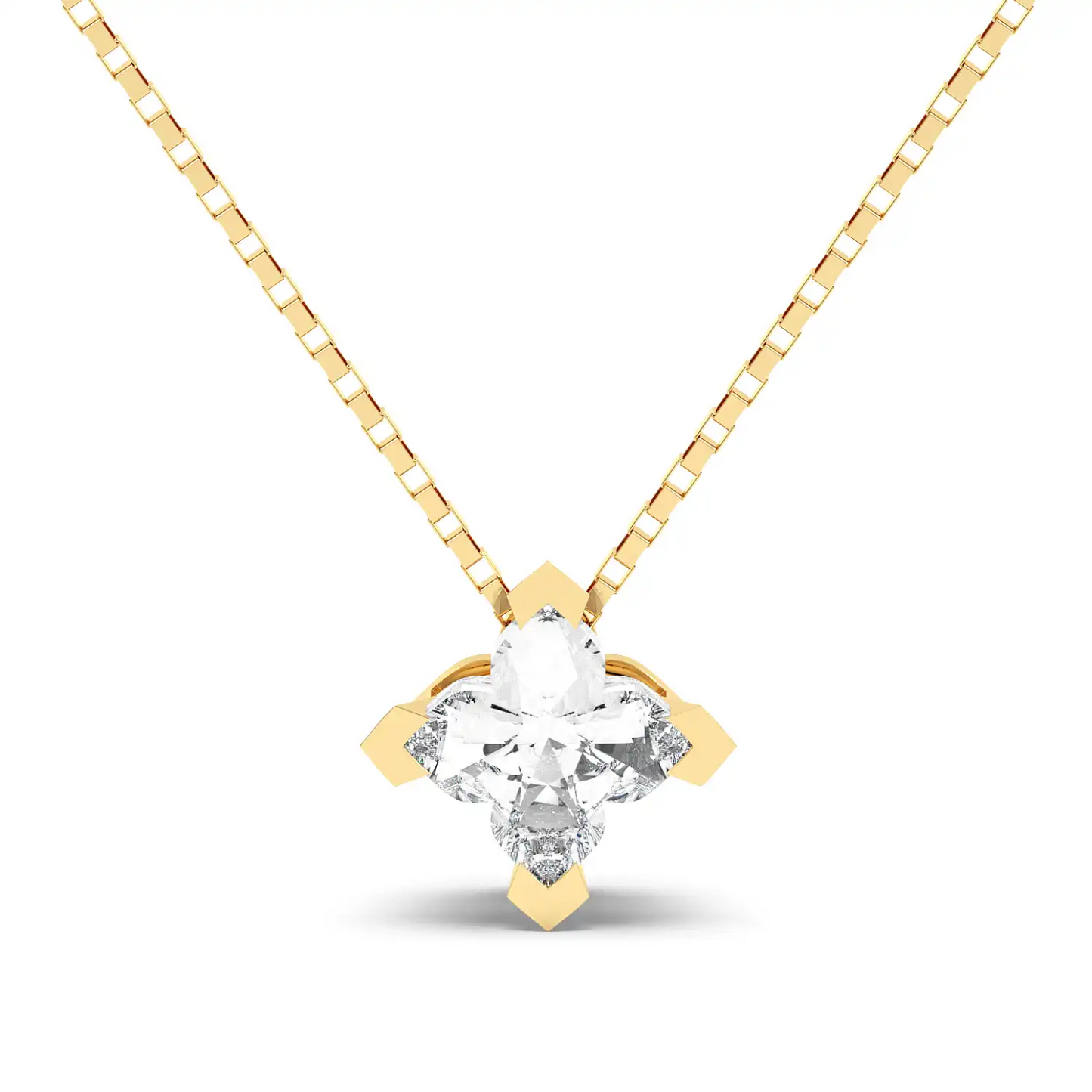 Solitaire Pendant - Floral