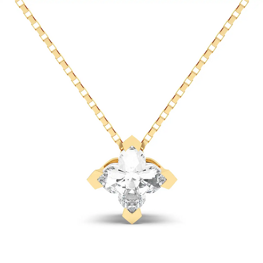 Solitaire Pendant - Floral