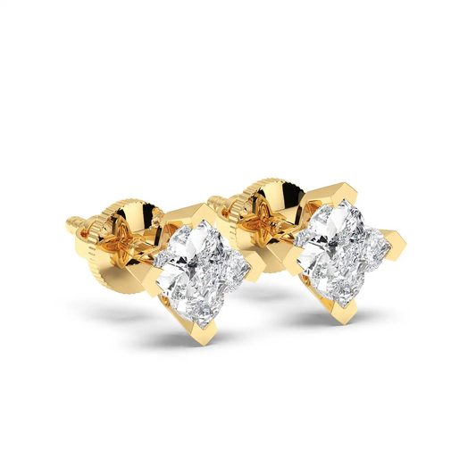 Solitaire Earring - Floral