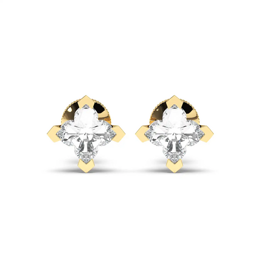 Solitaire Earring - Floral