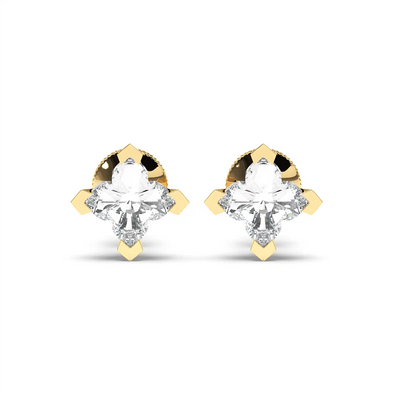 Solitaire Earring - Floral