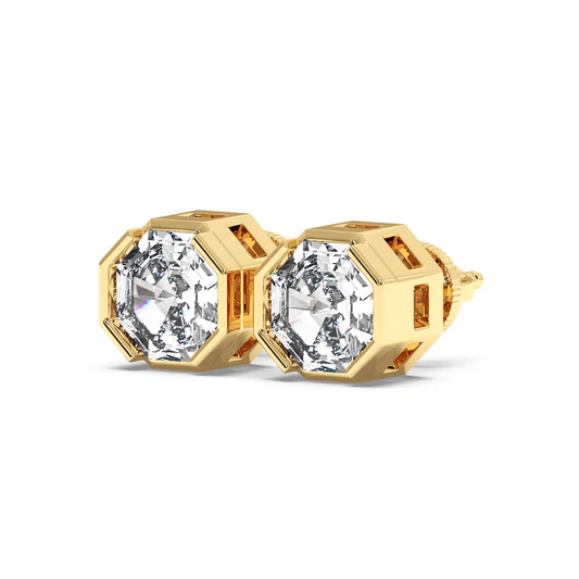 Solitaire Earring - Octagon