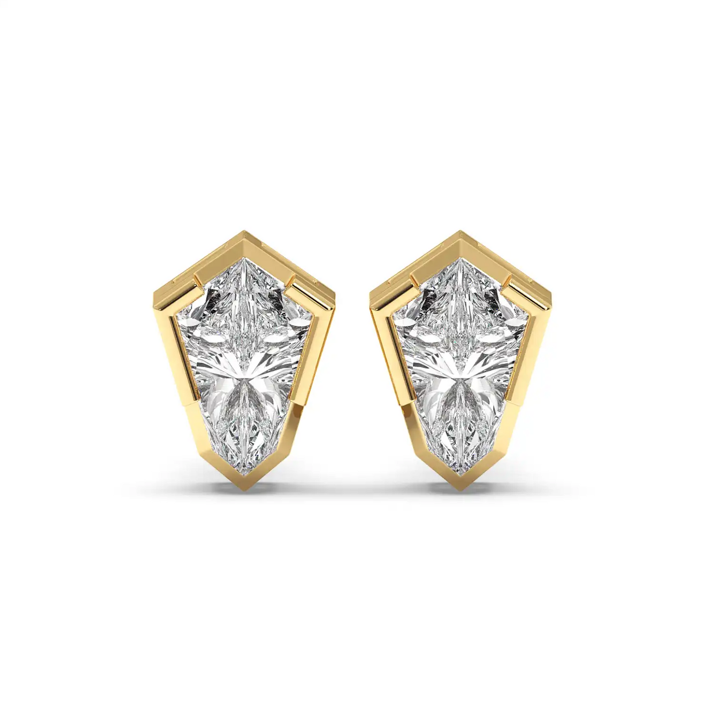 Solitaire Earring - Shield