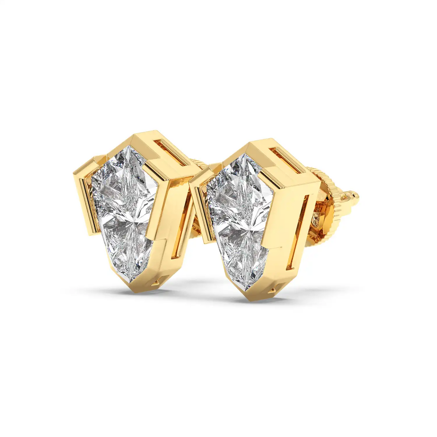 Solitaire Earring - Shield