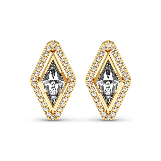 Halo Lozenge Stud Earring