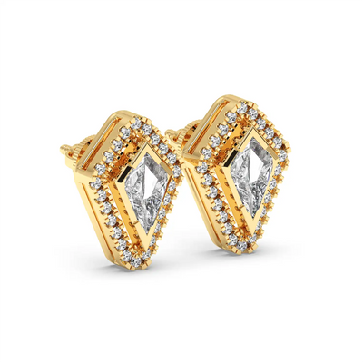 Solitaire Halo Earring - Kite