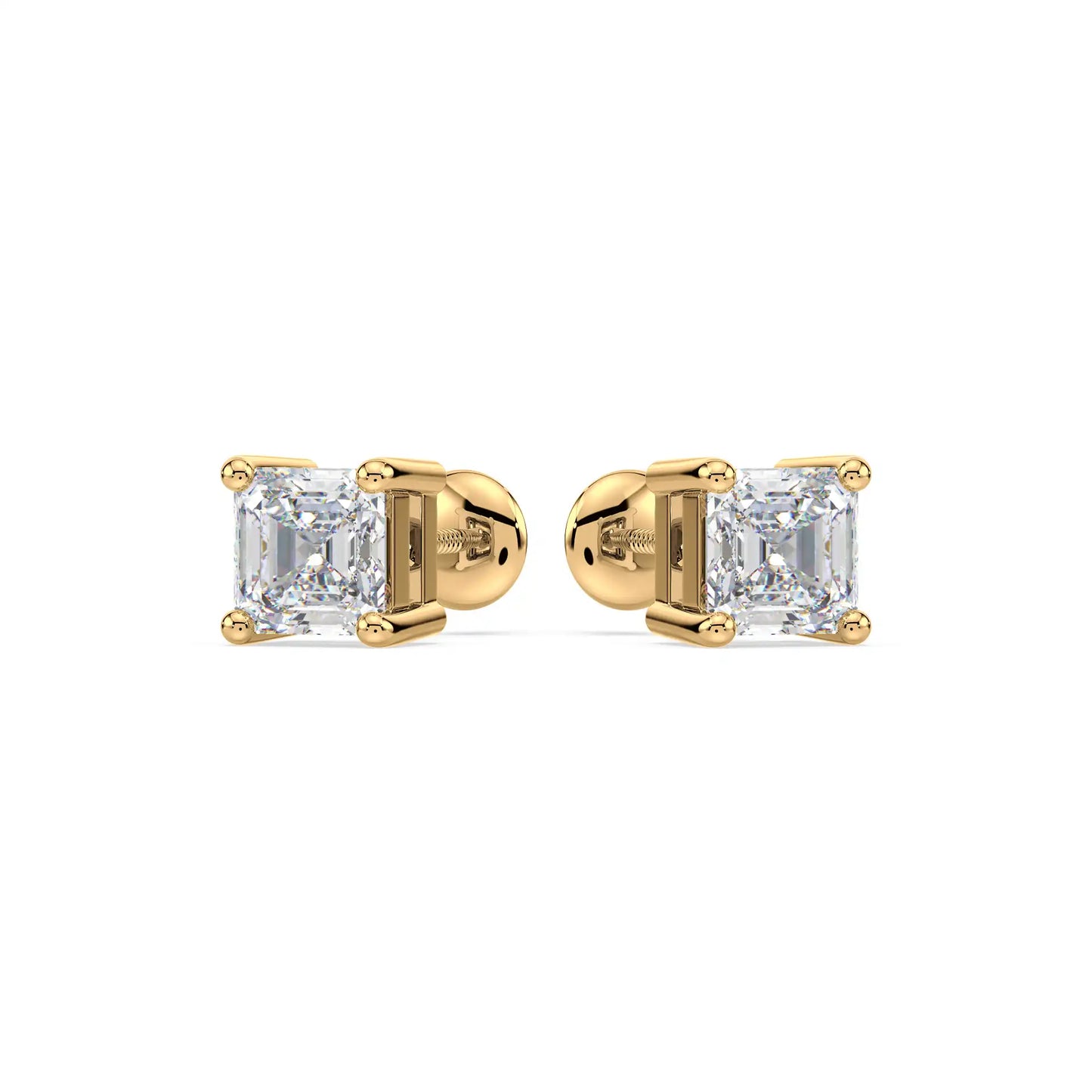 Solitaire Earring - Asscher