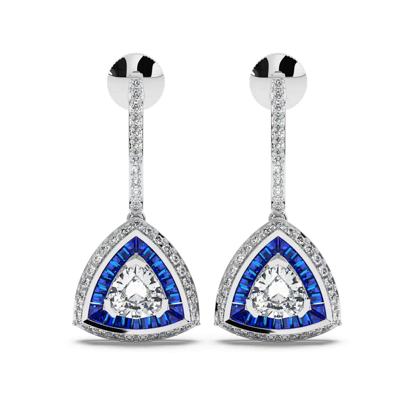 Azure Trillion Drop Earrings