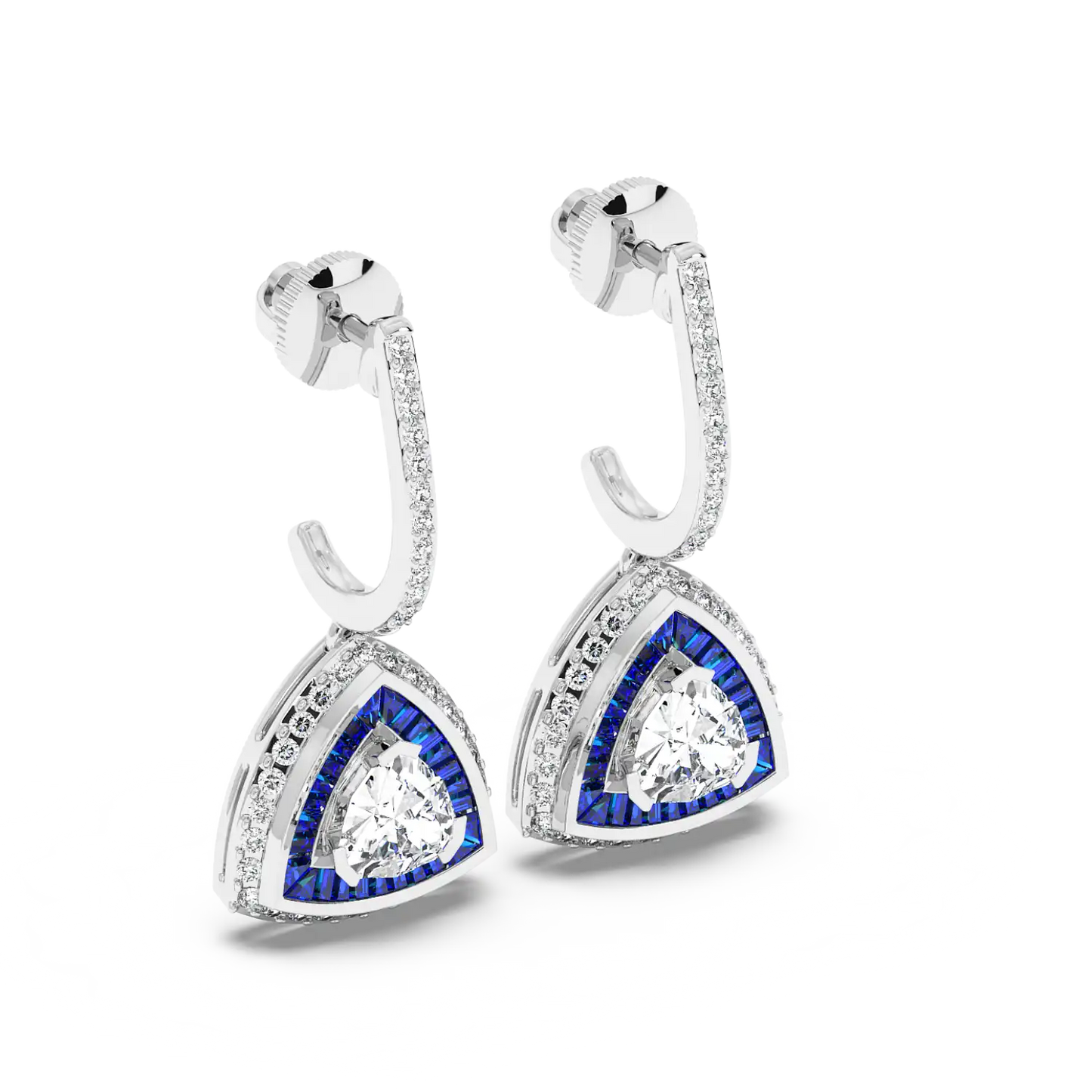 Azure Trillion Drop Earrings