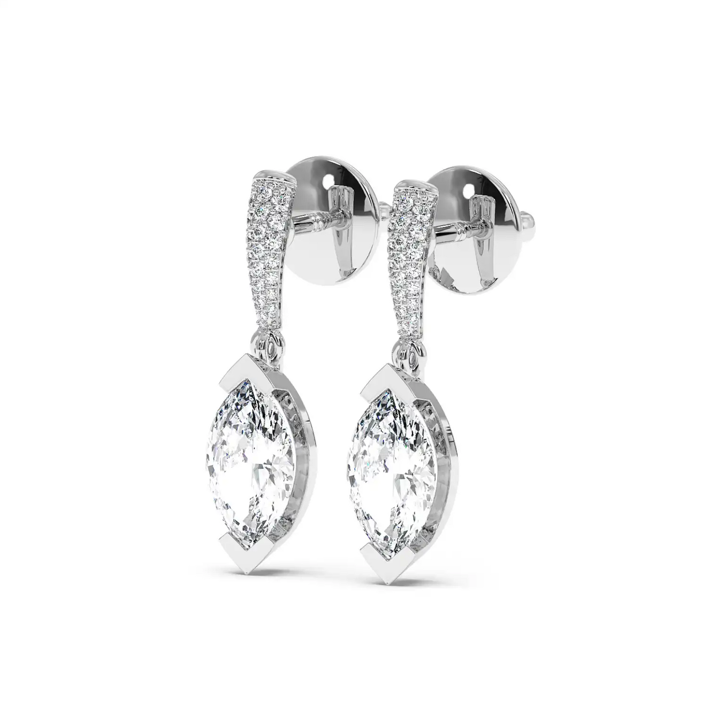Fancy Earring - Step Cut Marquise