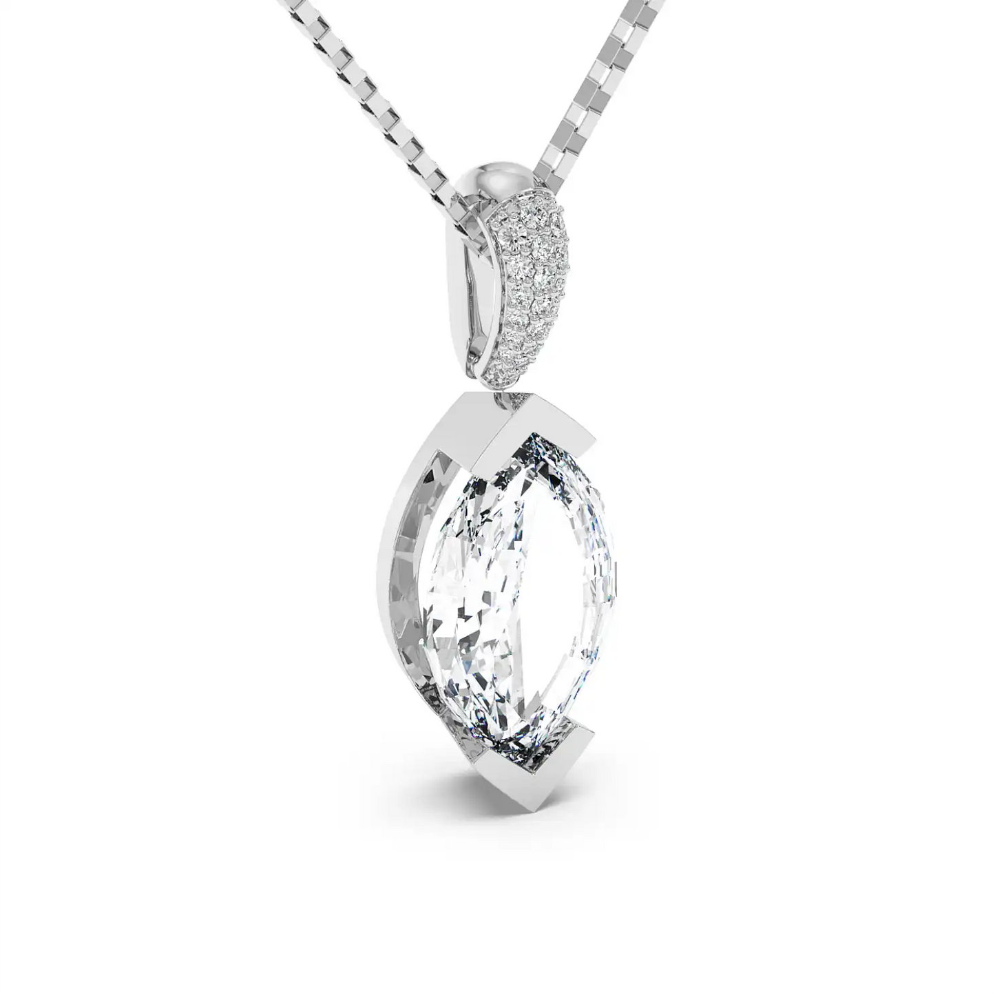 Fancy Pendant - Step Cut Marquise