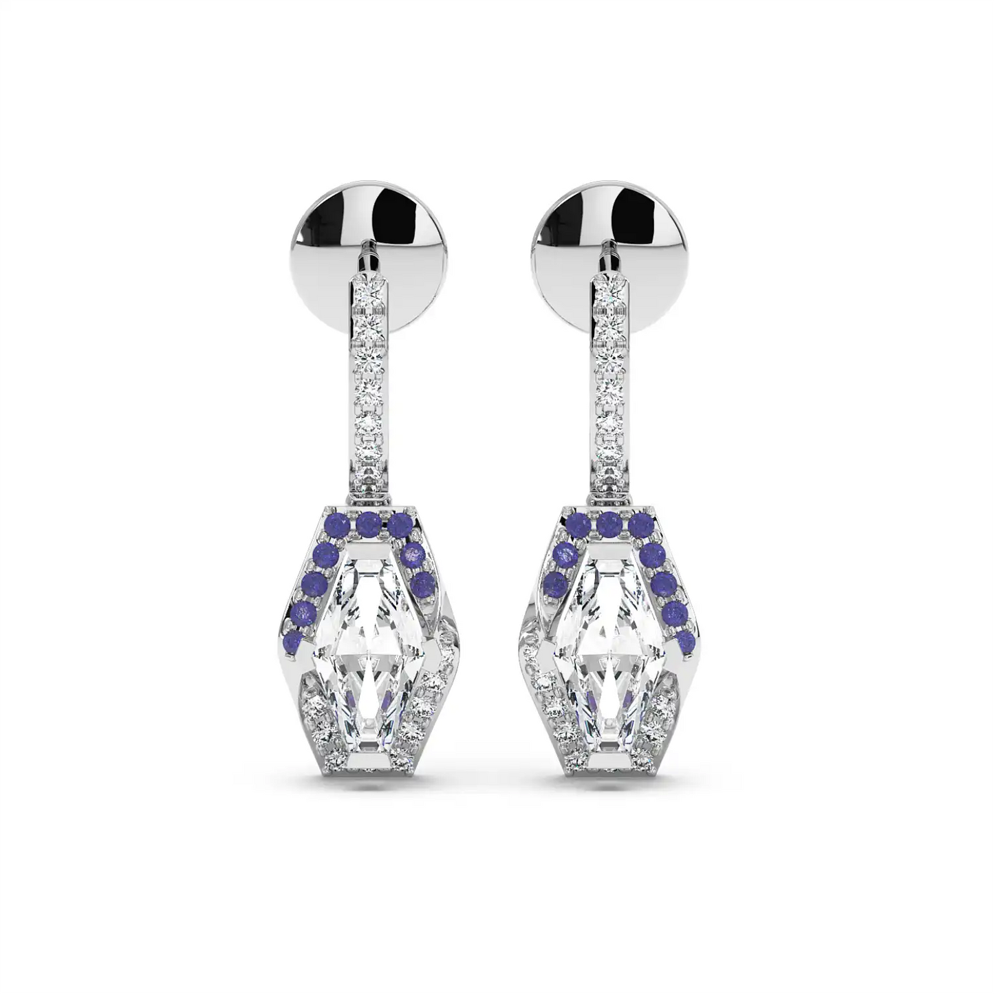 Lozenge Drop Earrings