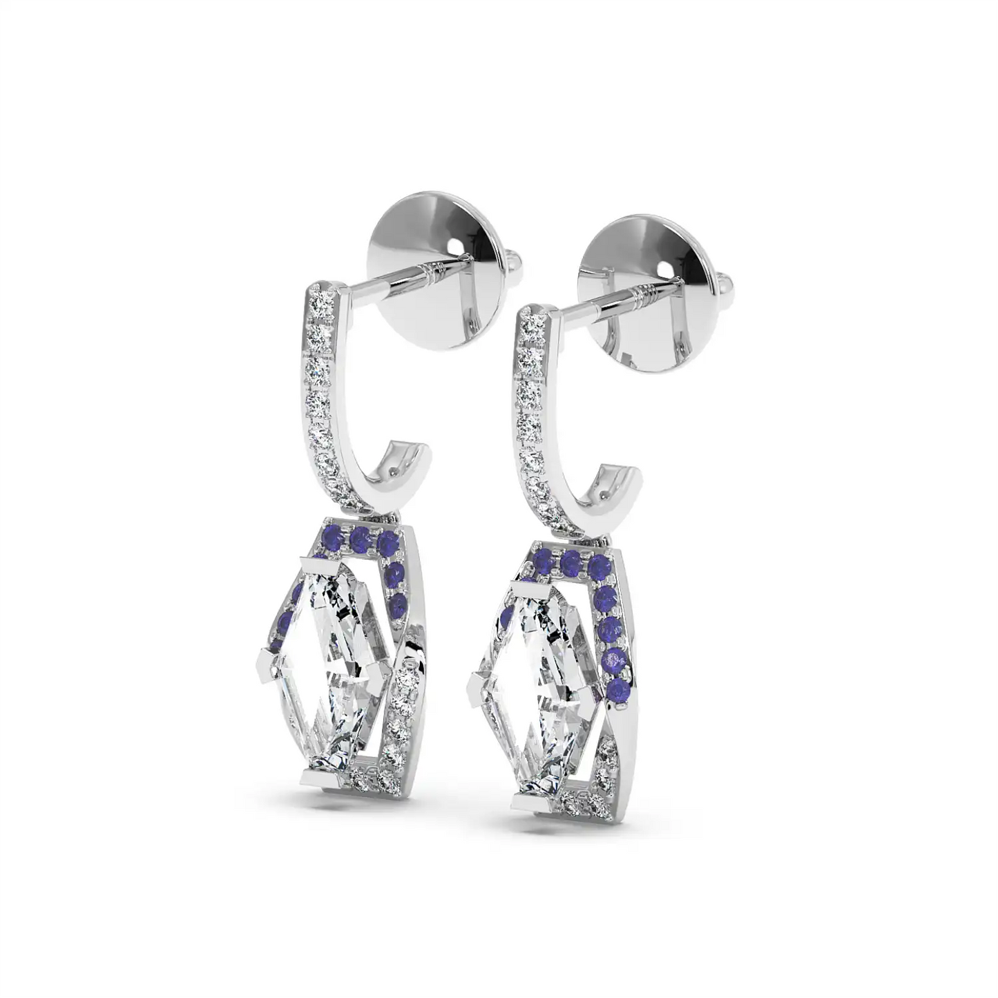 Lozenge Drop Earrings