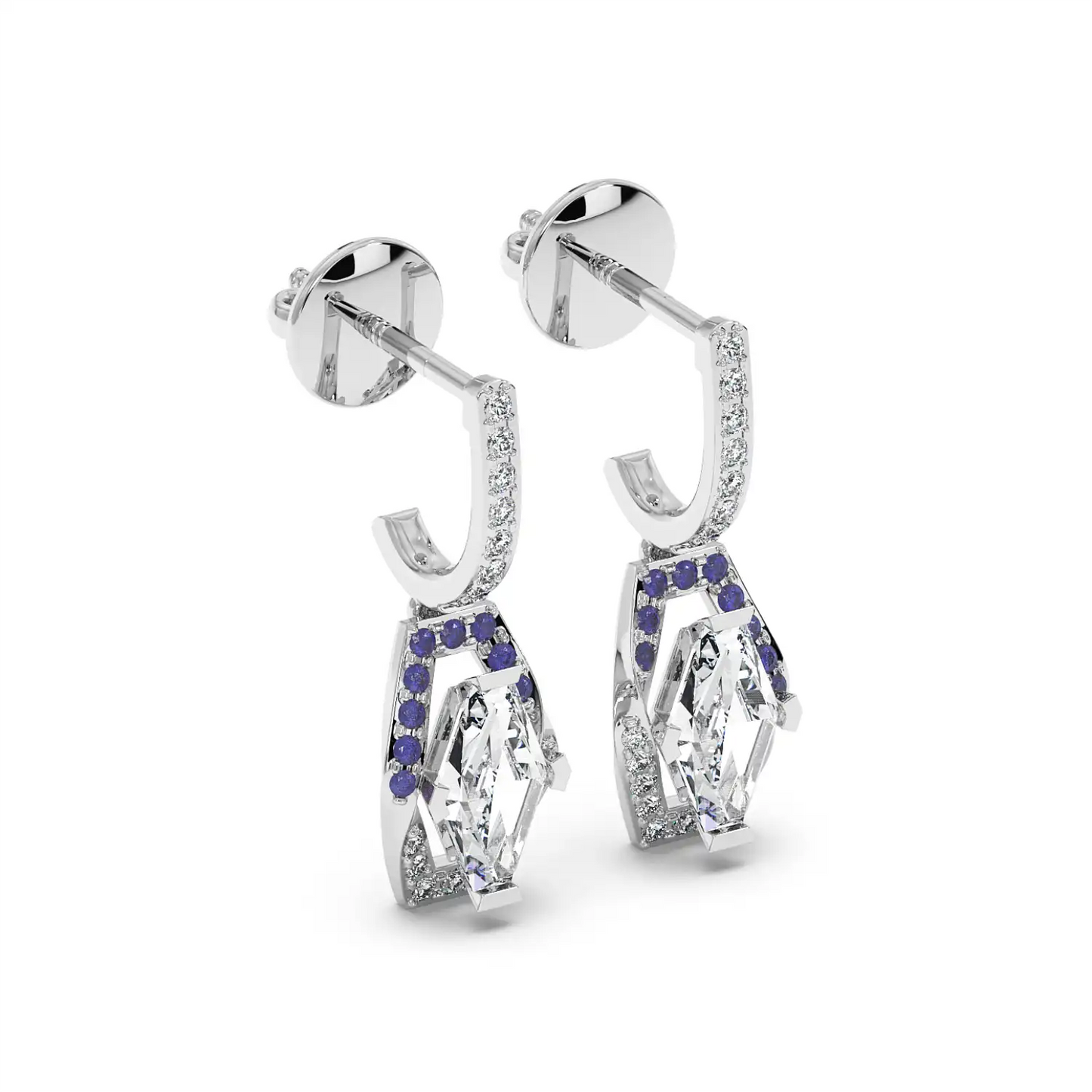 Lozenge Drop Earrings