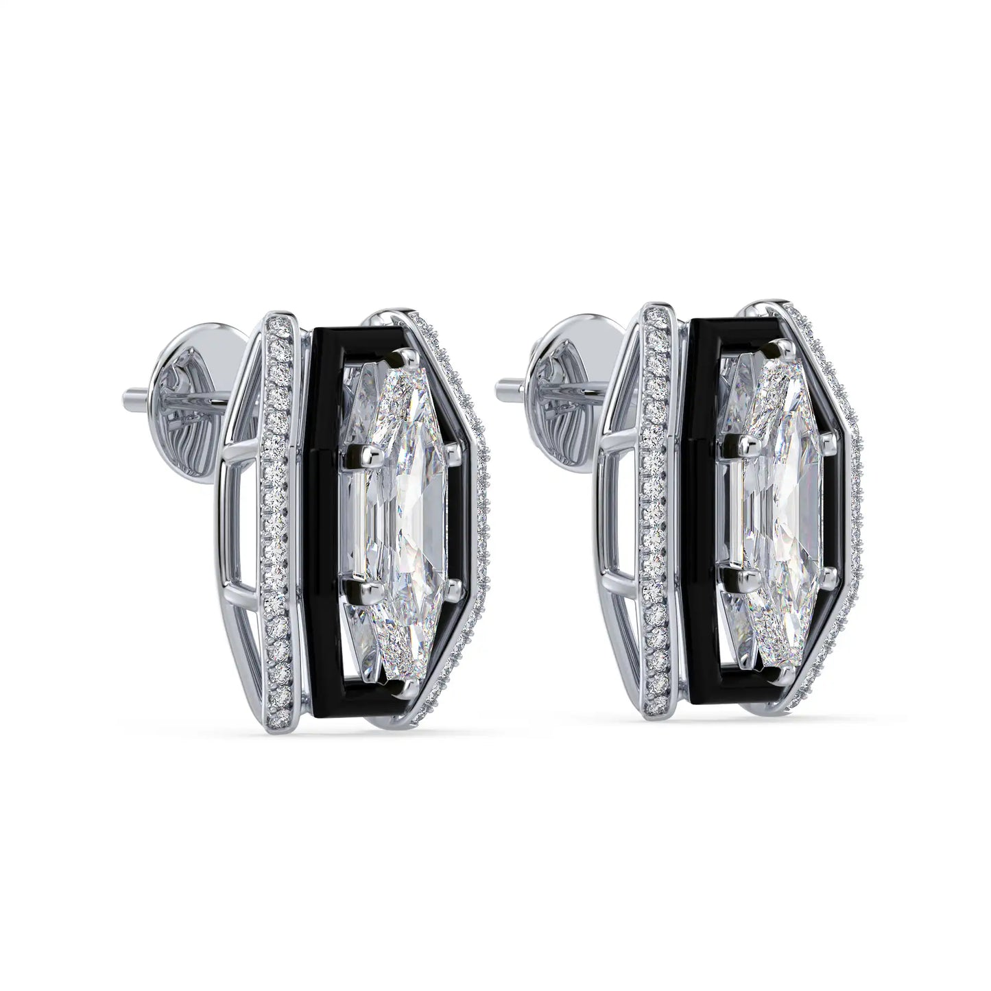 Geo Octagon Earrings