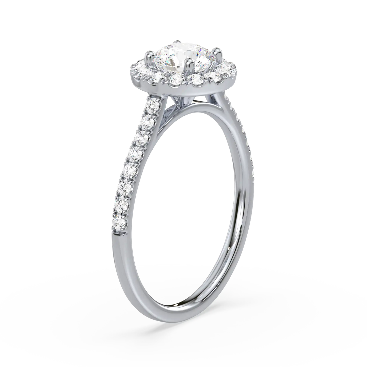 Solitaire Halo Ring - Round