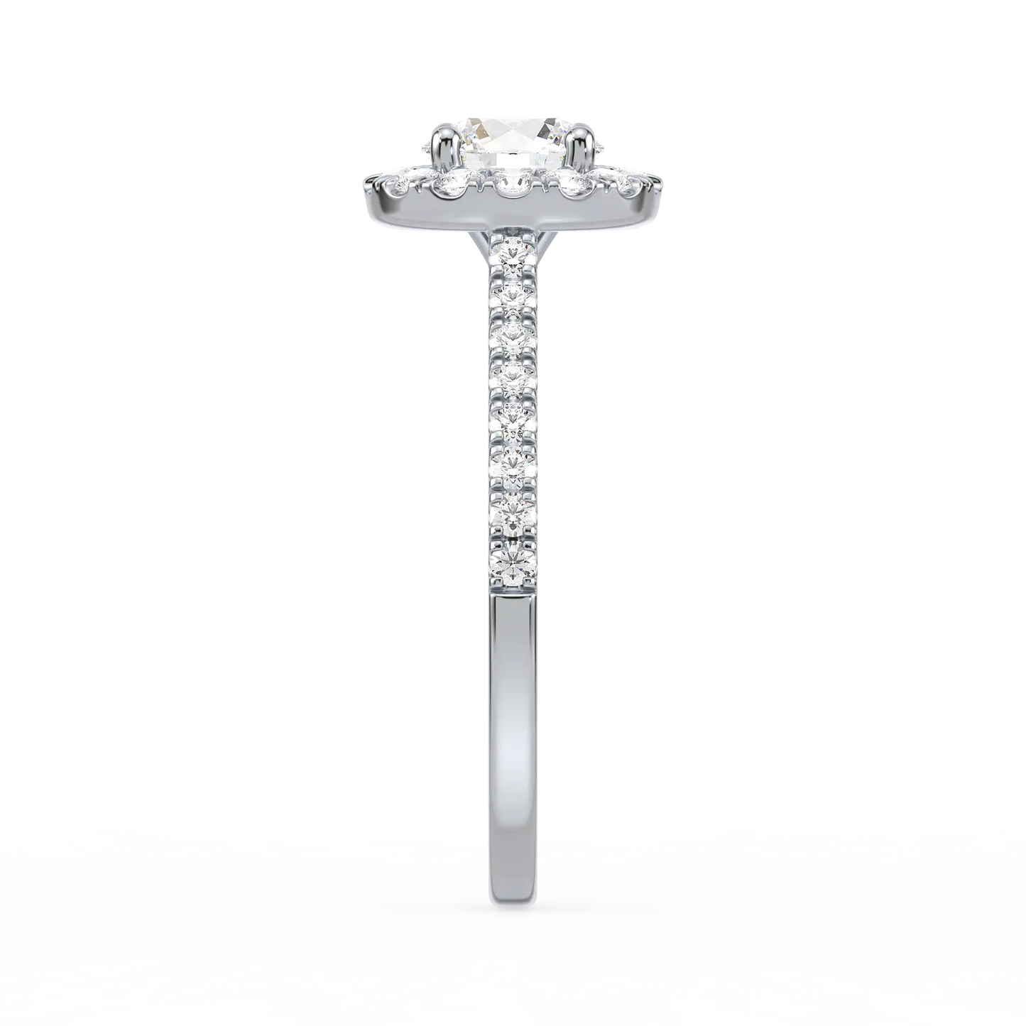 Solitaire Halo Ring - Round