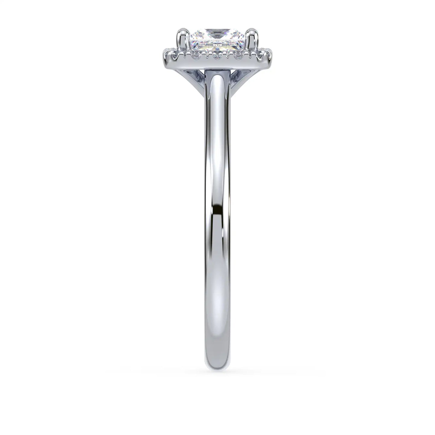 Solitaire Halo Ring - Princess