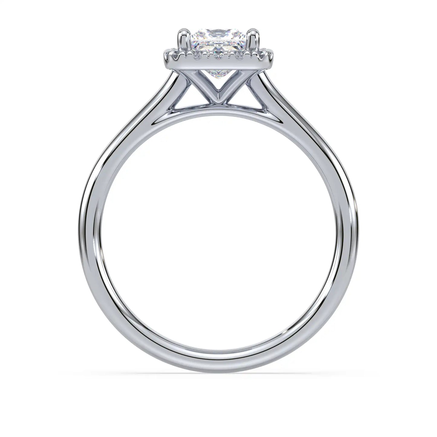 Solitaire Halo Ring - Princess