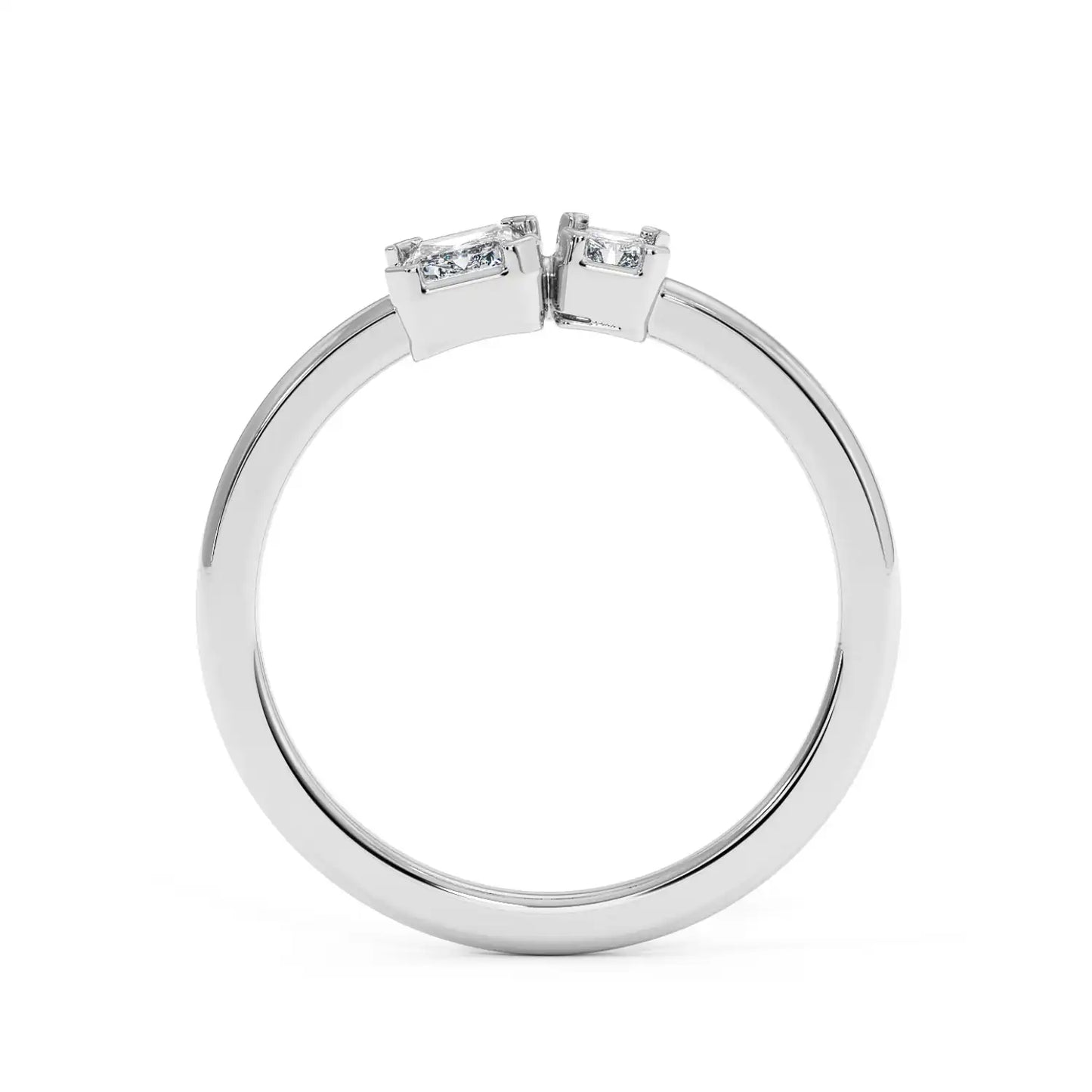Two Stone Ring - Radiant