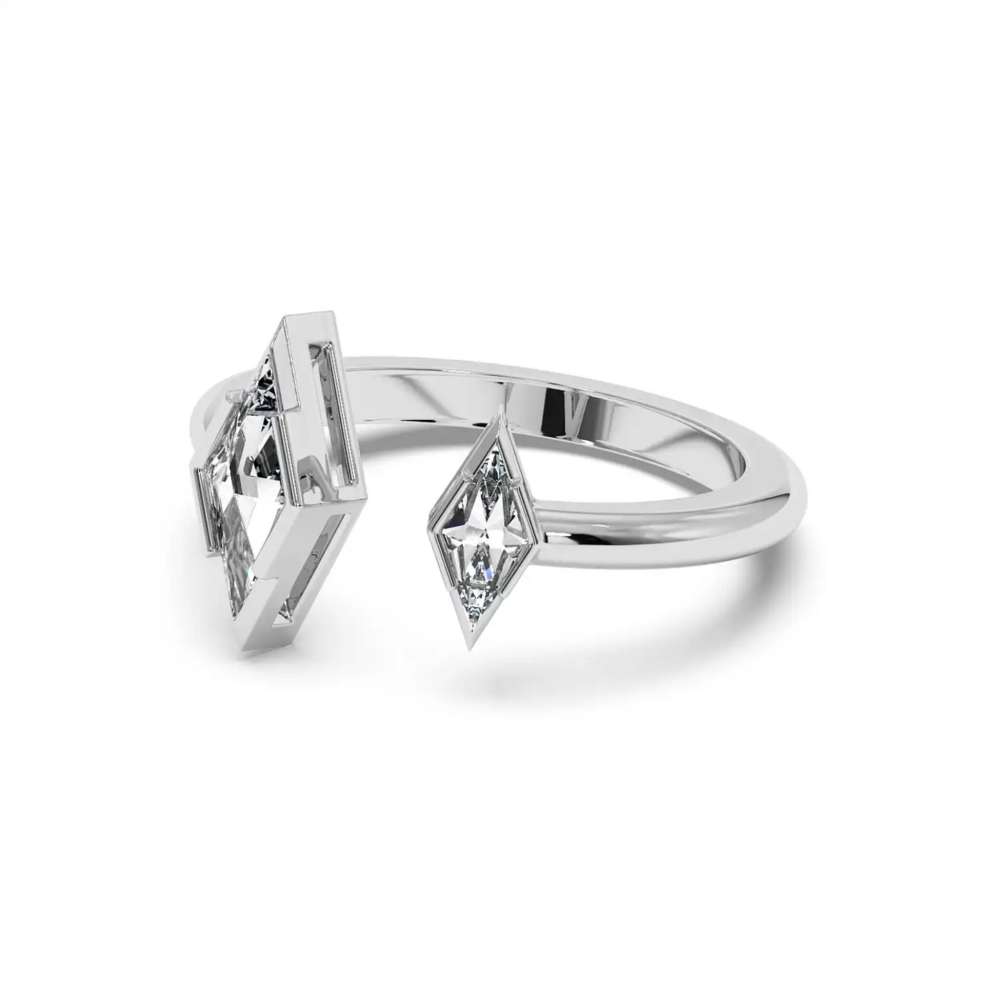 Two Stone Ring - Lozenge