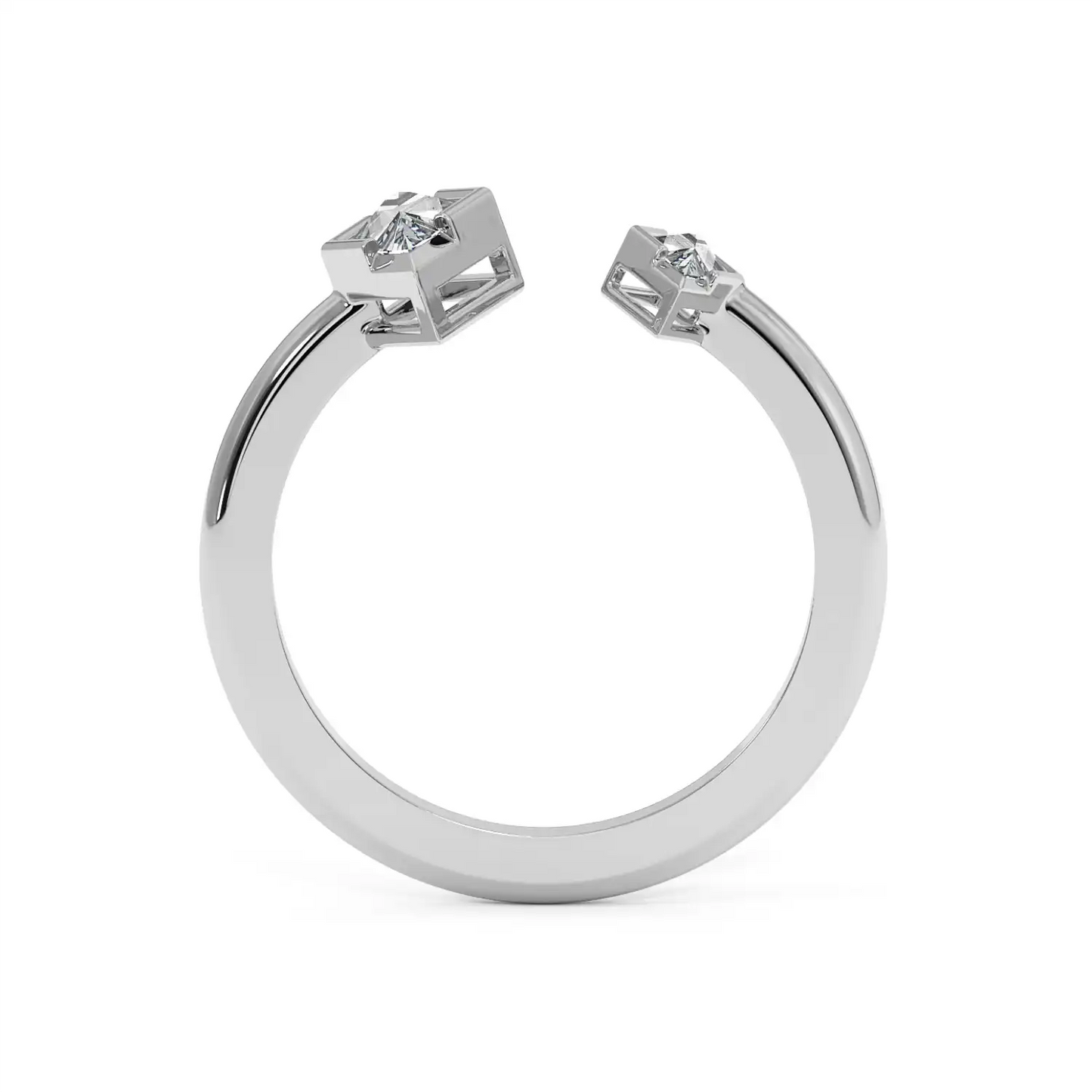 Two Stone Ring - Lozenge
