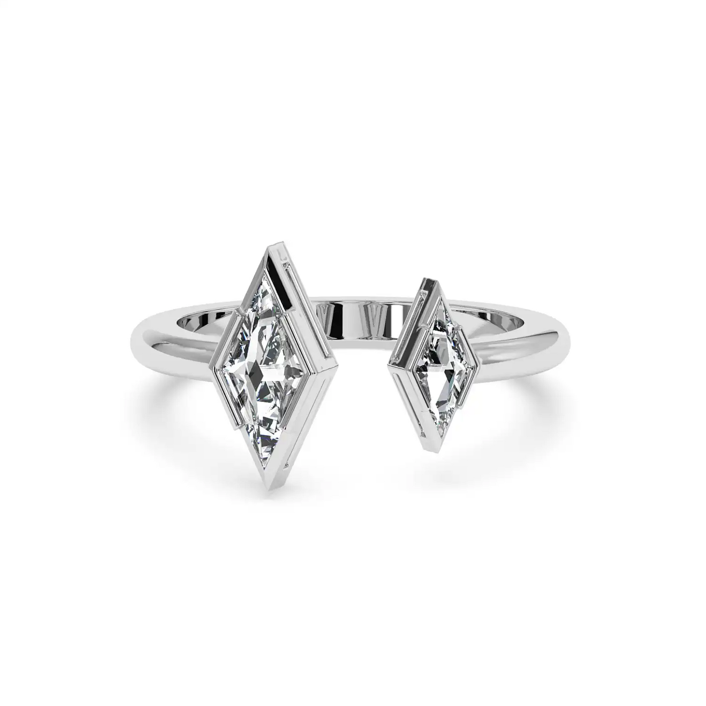 Two Stone Ring - Lozenge