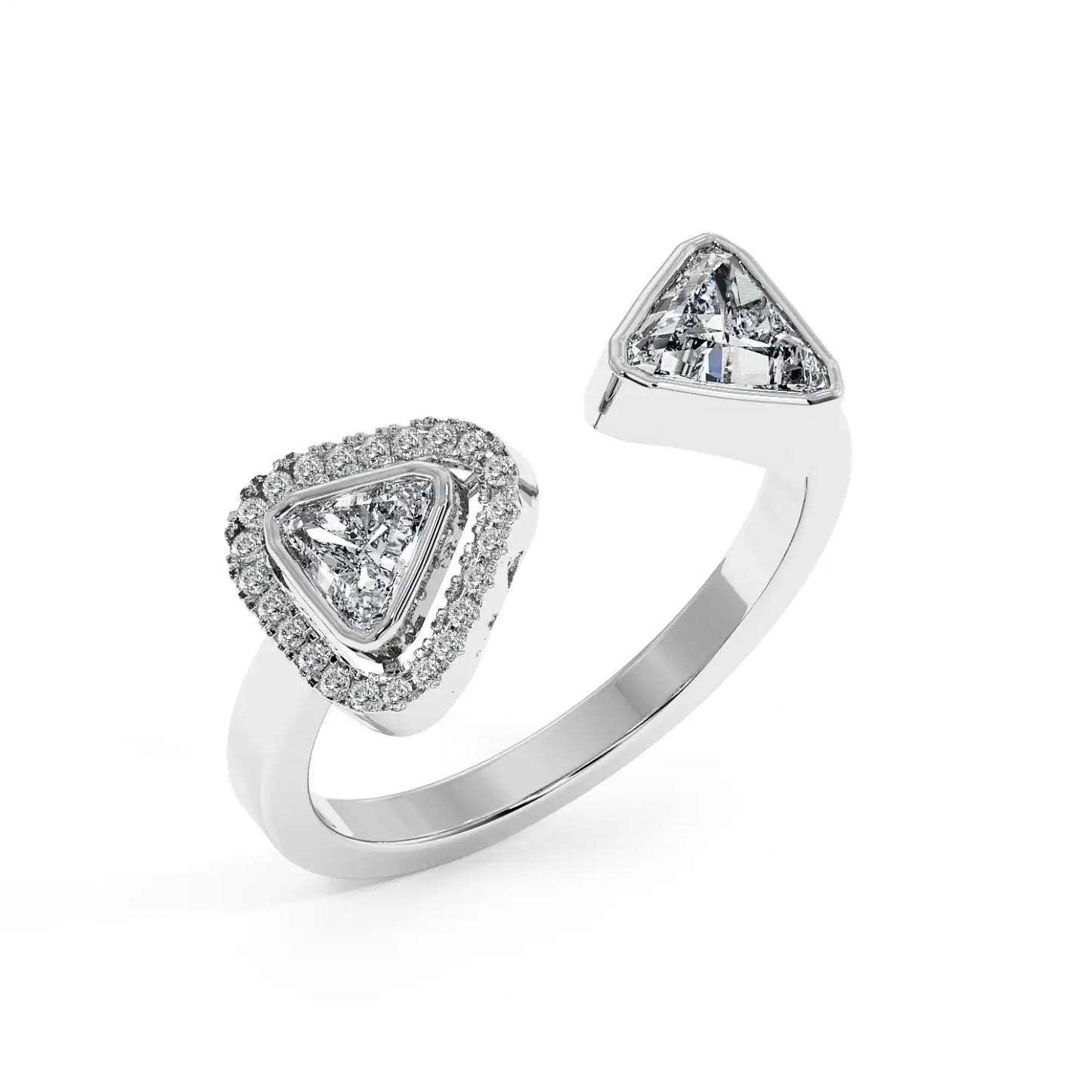 Two Stone Ring - Trillion