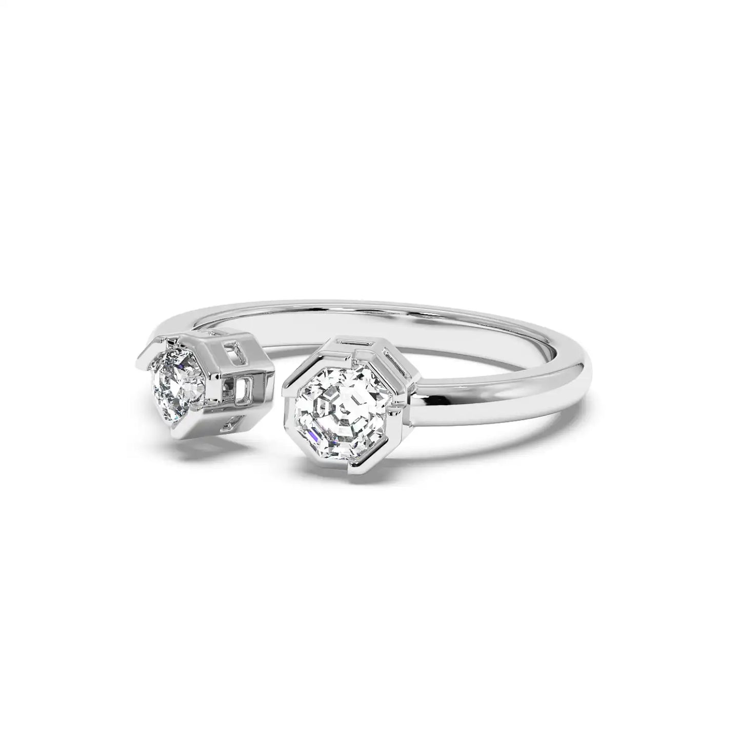 Two Stone Ring - Octagon