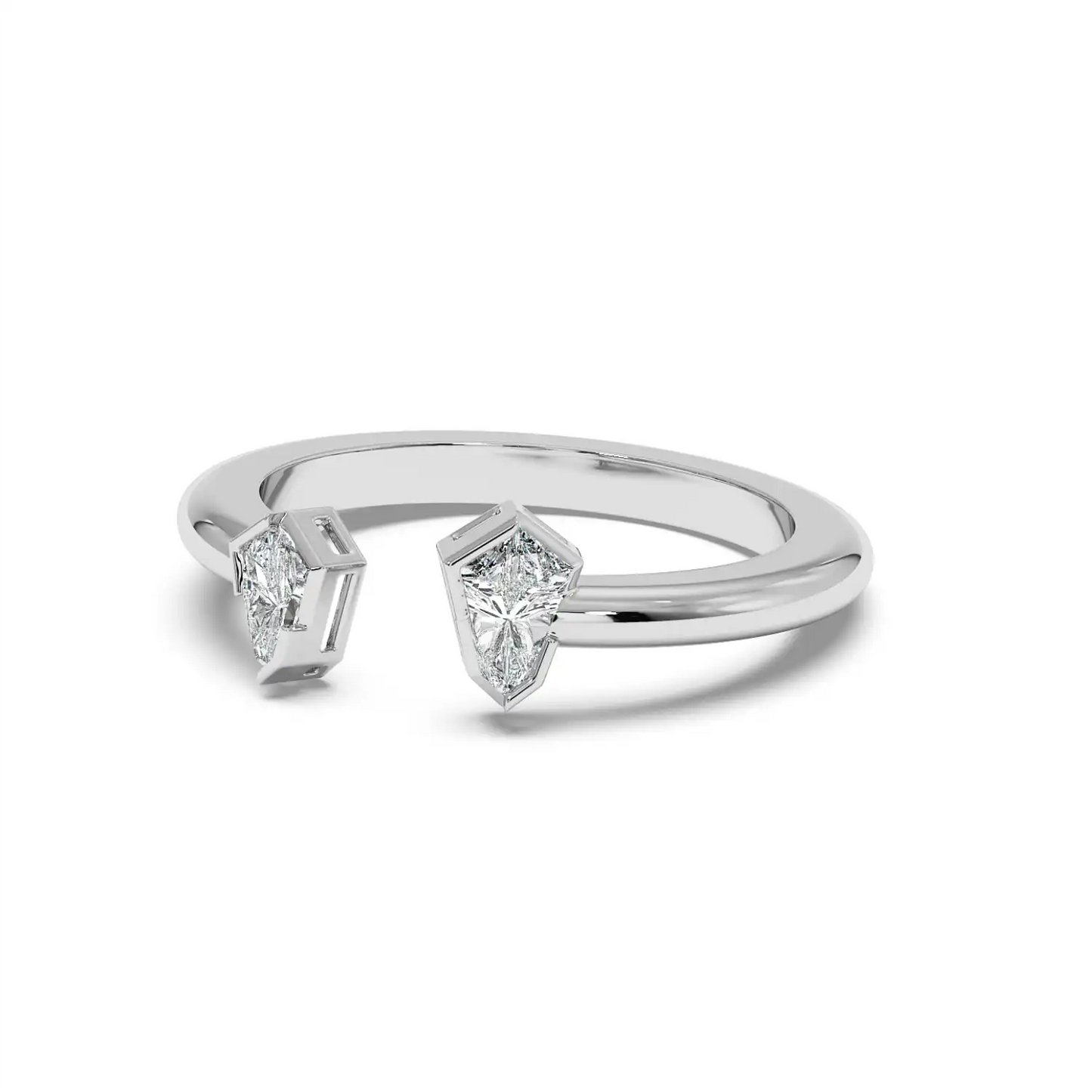 Two Stone Ring - Shield