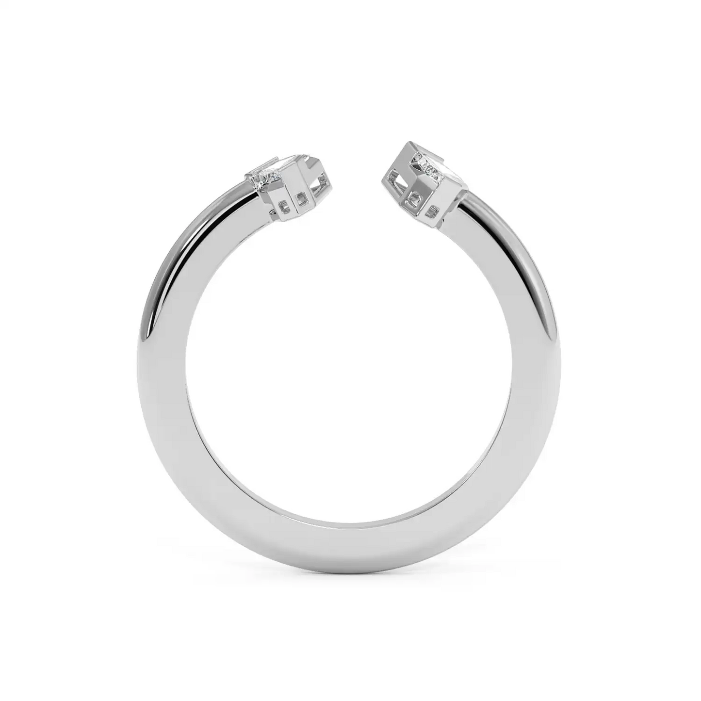 Two Stone Ring - Shield