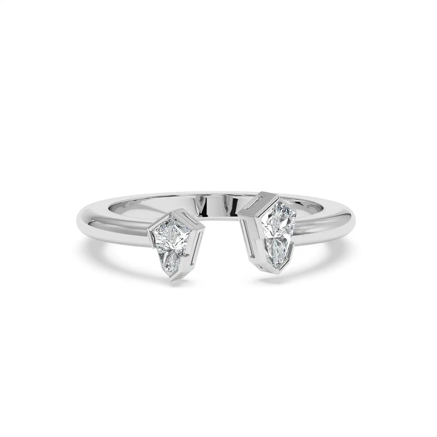Two Stone Ring - Shield