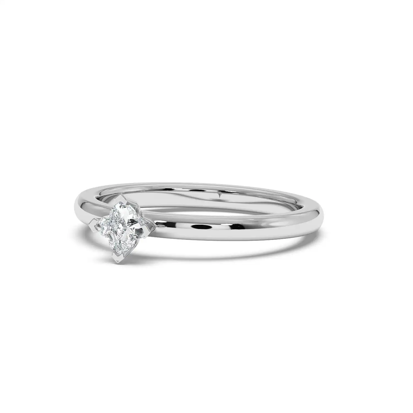 Solitaire Ring - Floral