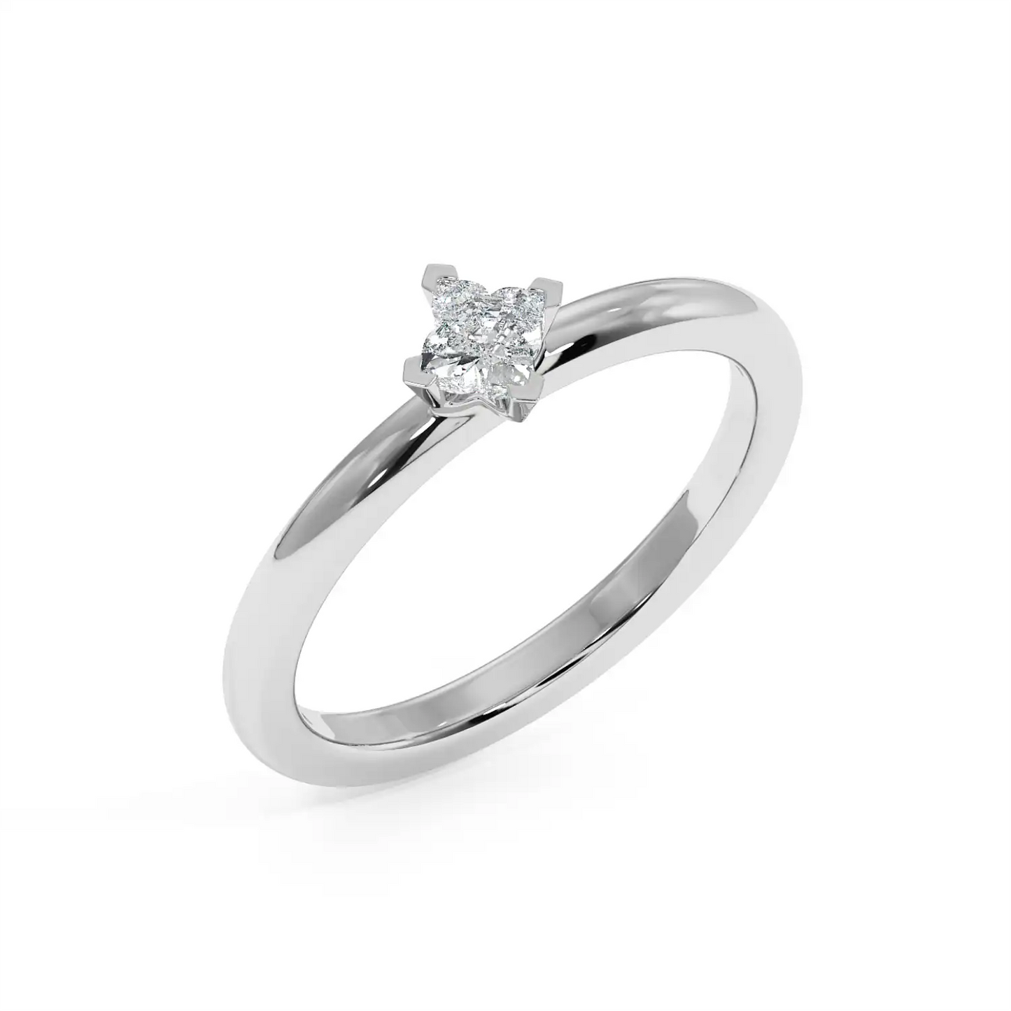 Solitaire Ring - Floral