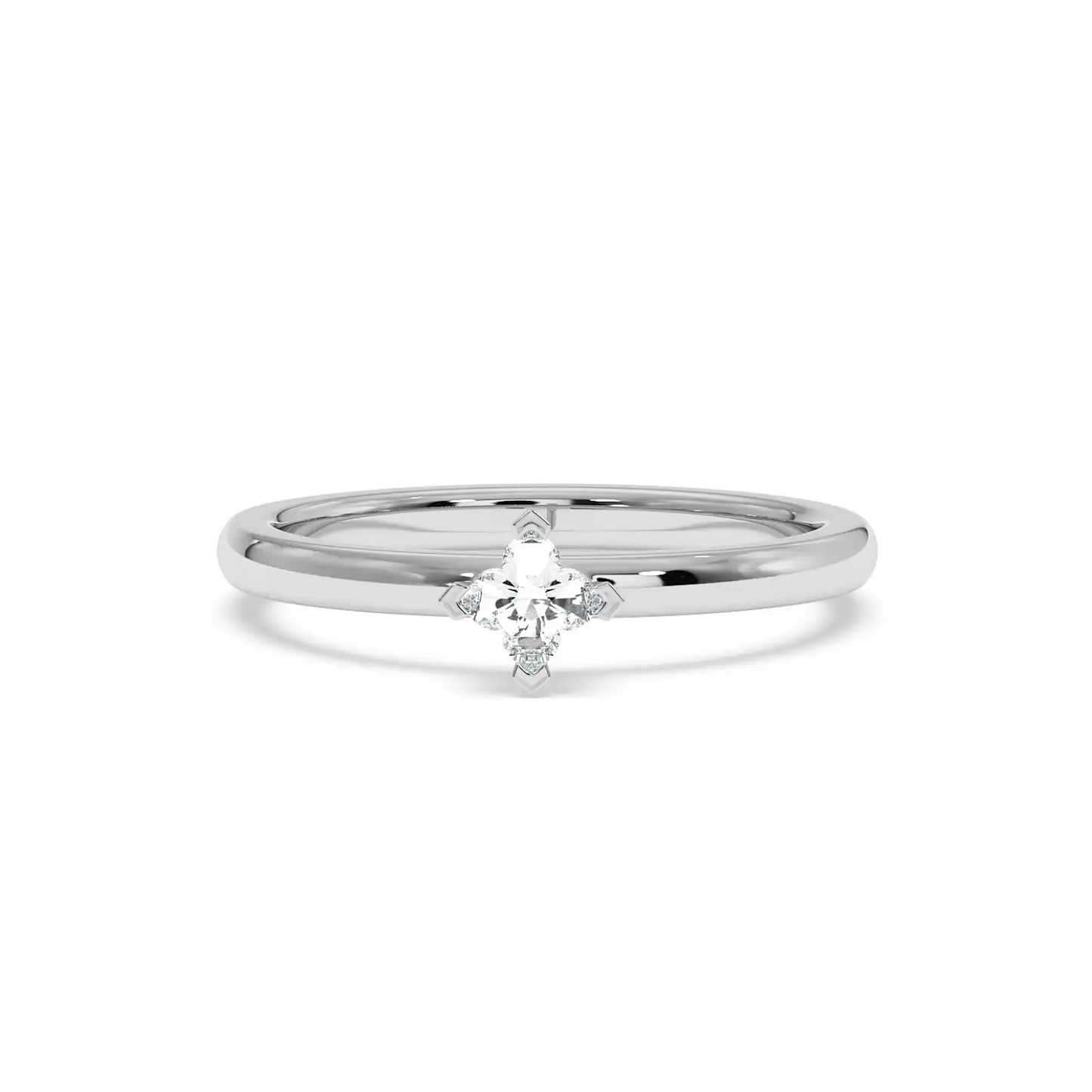 Solitaire Ring - Floral