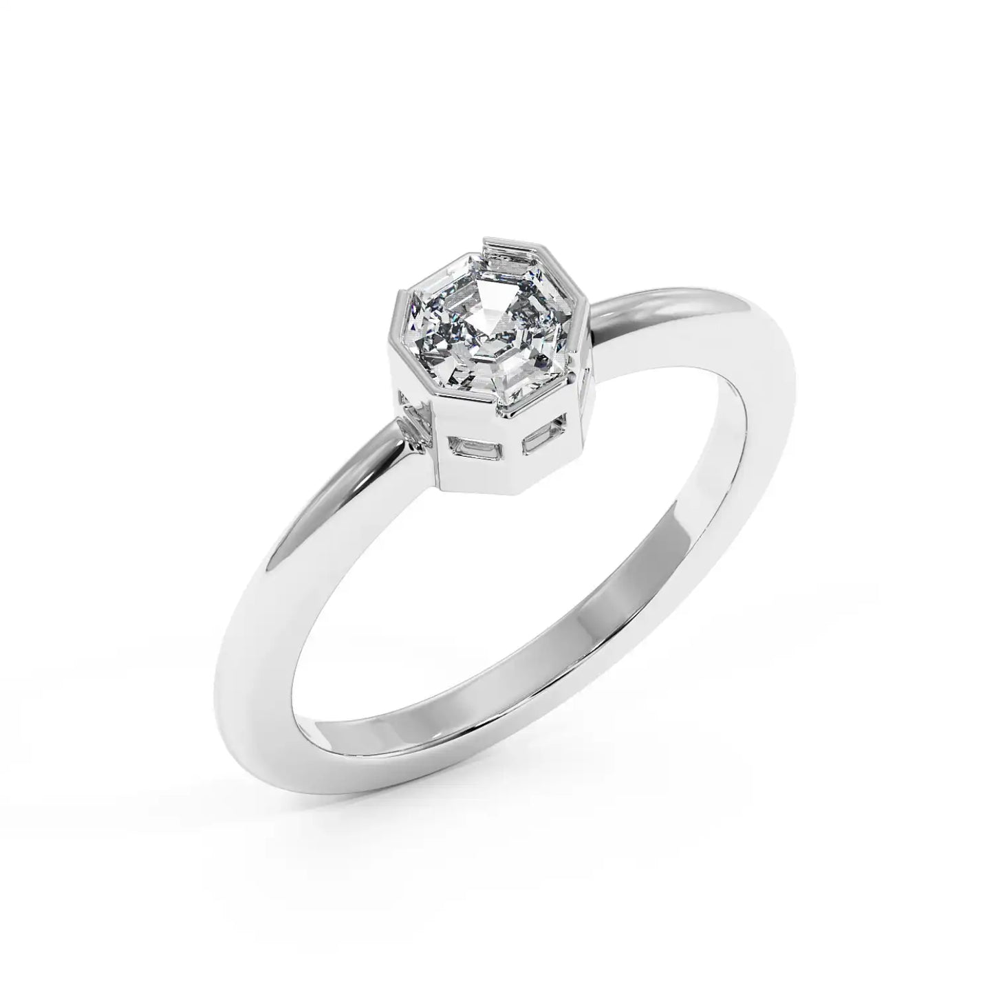 Solitaire Ring - Octagon