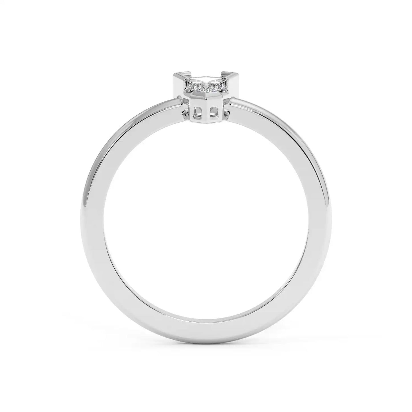 Solitaire Ring - Shield