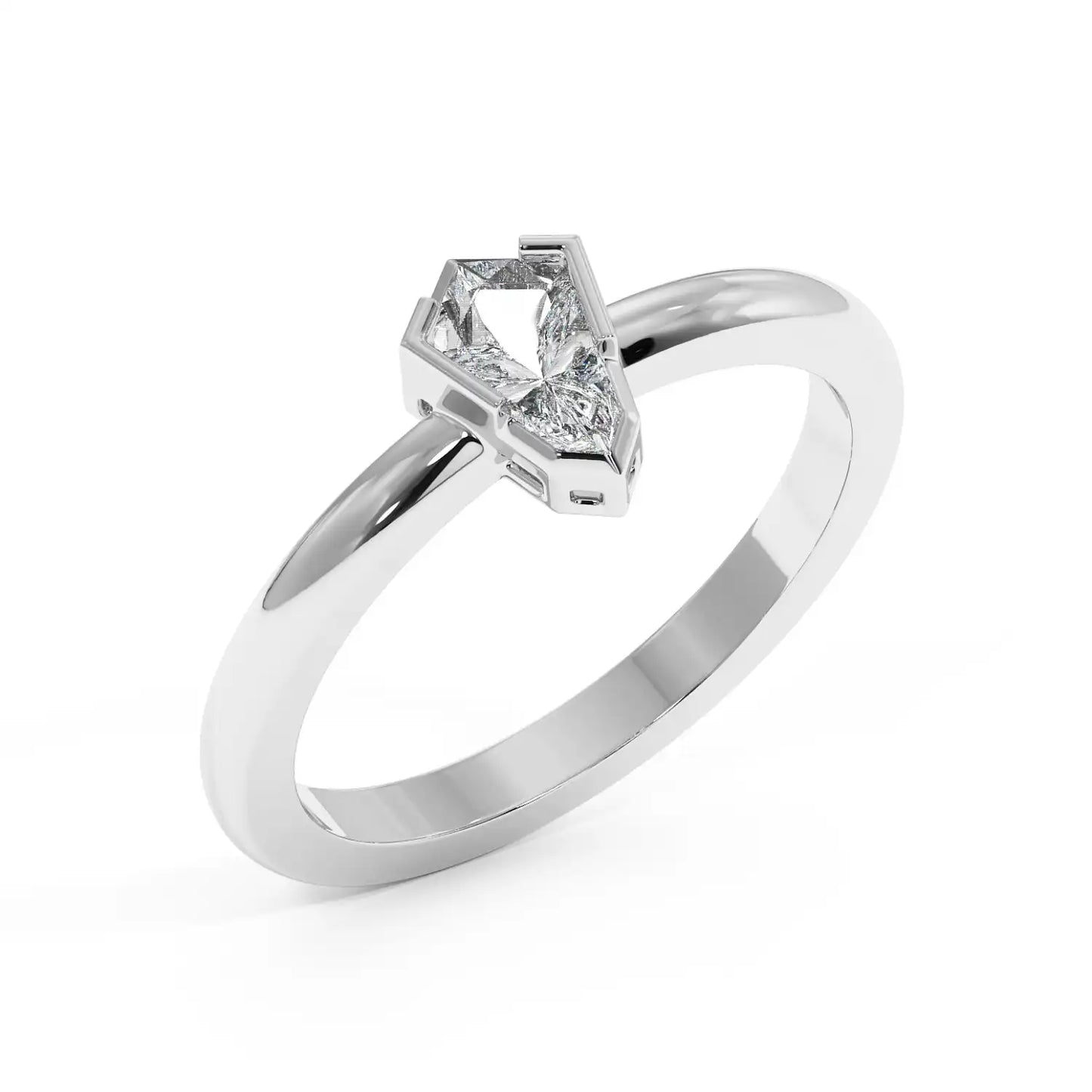 Solitaire Ring - Shield