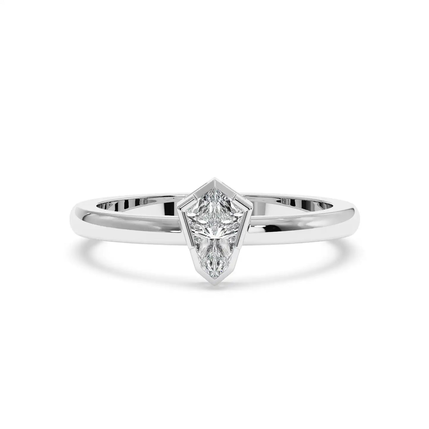 Solitaire Ring - Shield