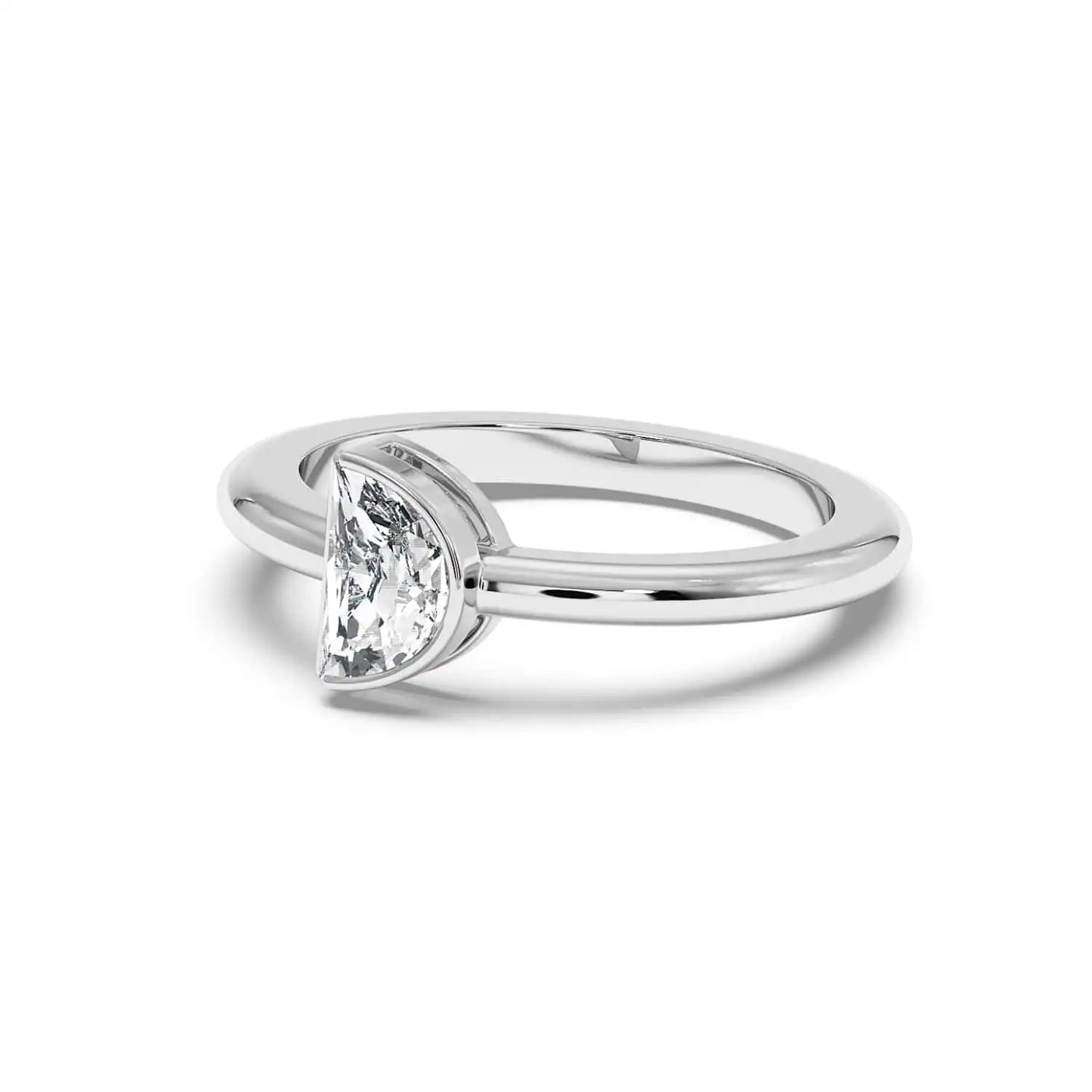 Solitaire Ring - Halfmoon