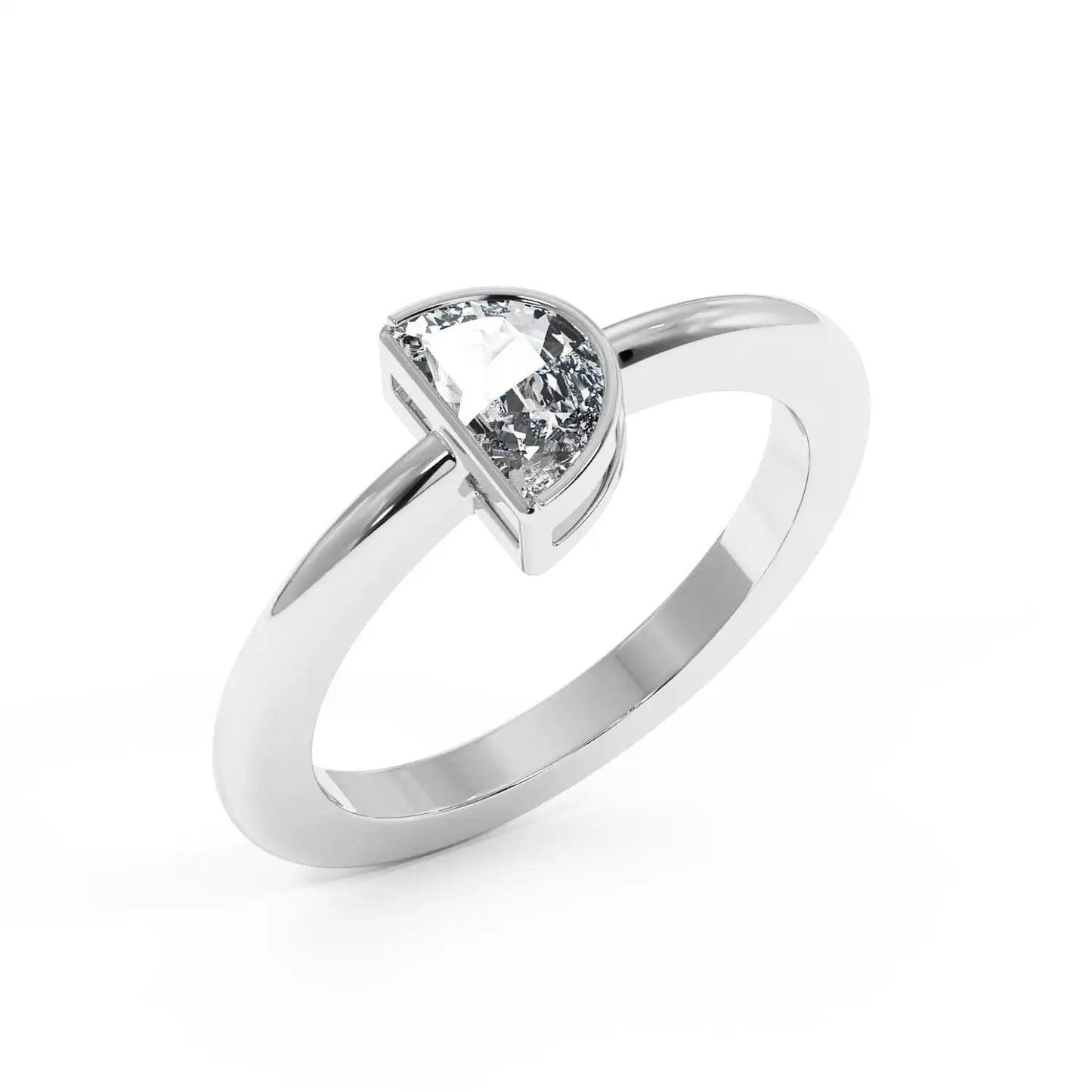 Solitaire Ring - Halfmoon