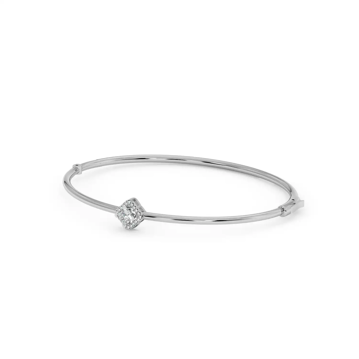 Solitaire Halo Bracelet - Floral