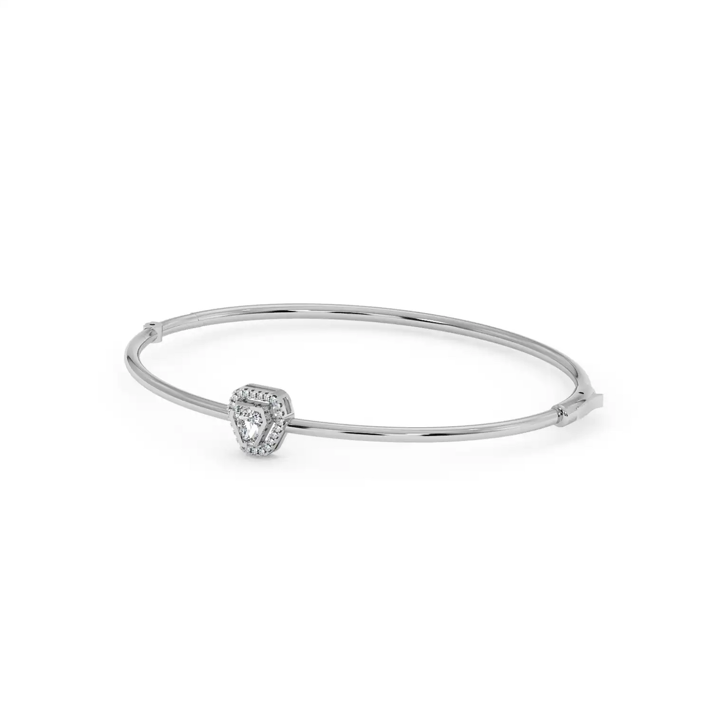 Solitaire Halo Bracelet - Coffin