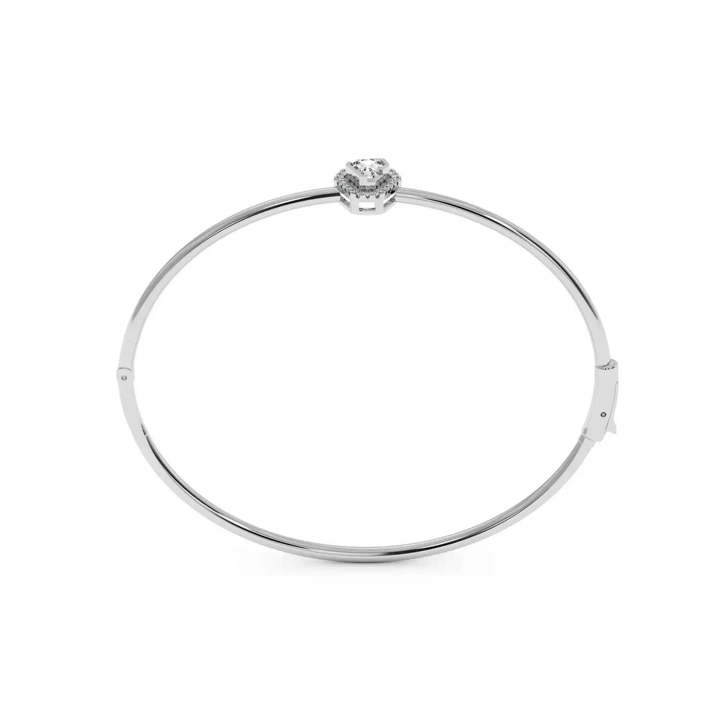 Solitaire Halo Bracelet - Coffin