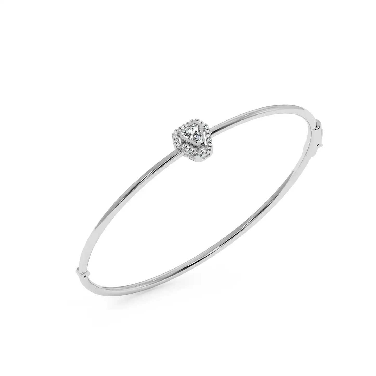 Solitaire Halo Bracelet - Coffin